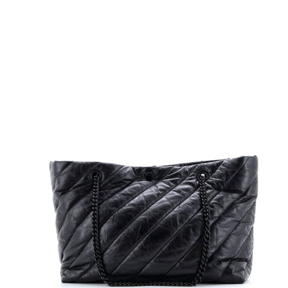 Balenciaga Crush Carry All Chain Tote Quilted Leather Medium
