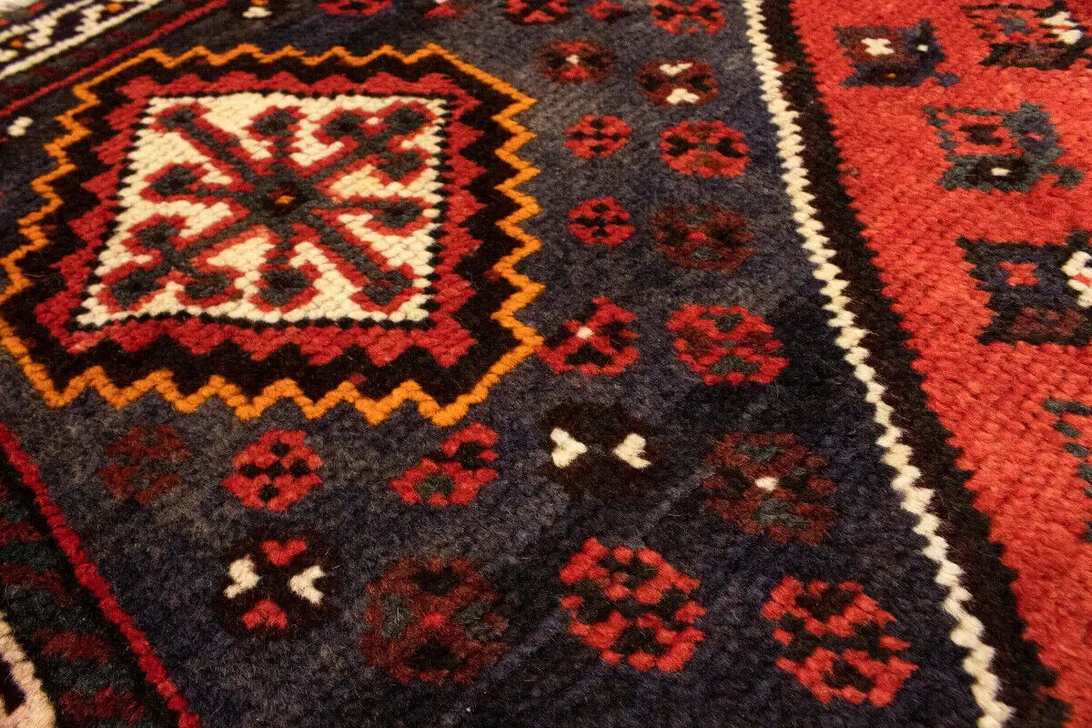 Rare Vintage Handmade Wool Oriental Rug Tribal
