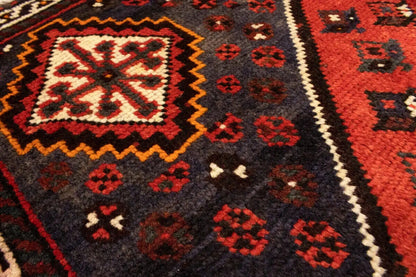 Rare Vintage Handmade Wool Oriental Rug Tribal