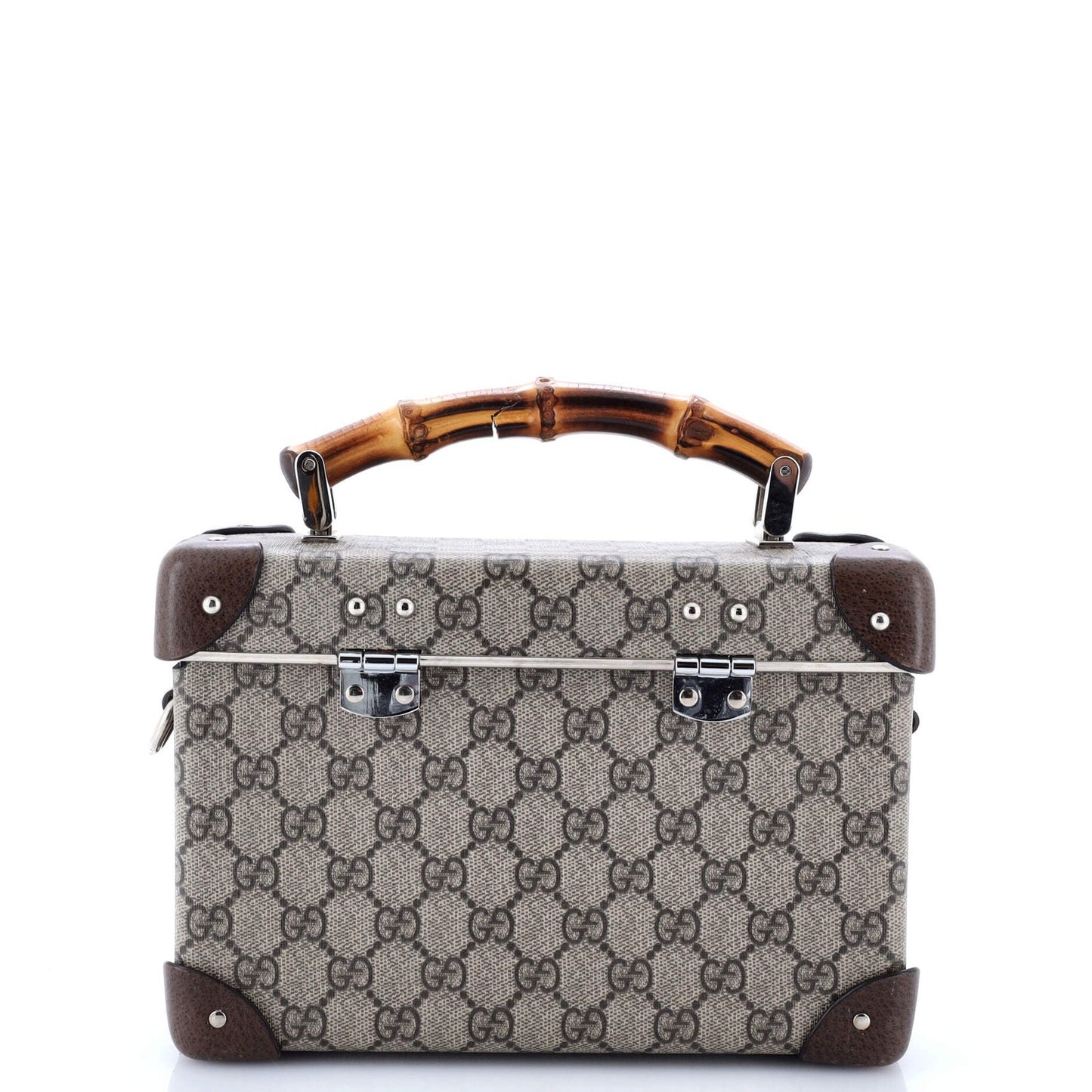 Gucci Bamboo Globe-Trotter Vanity Case Gg Coated Canvas
