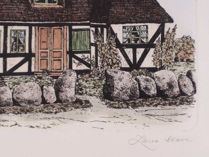 Laura Braun Original Limited Edition Print "My Country Home" Signed German Art
