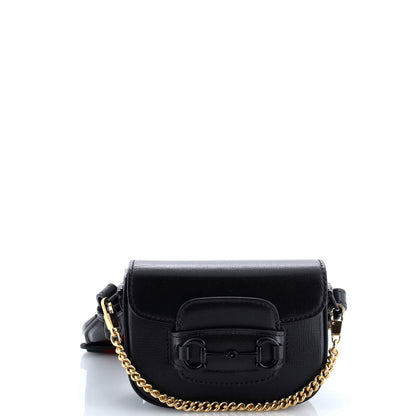 Gucci Horsebit 1955 Shoulder Bag Leather Super Mini
