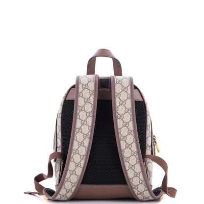 Gucci Ophidia Backpack Gg Coated Canvas And Leather Small