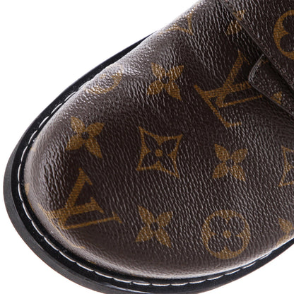 Louis Vuitton Cosy Flat Clog Mules Monogram Canvas And Leather