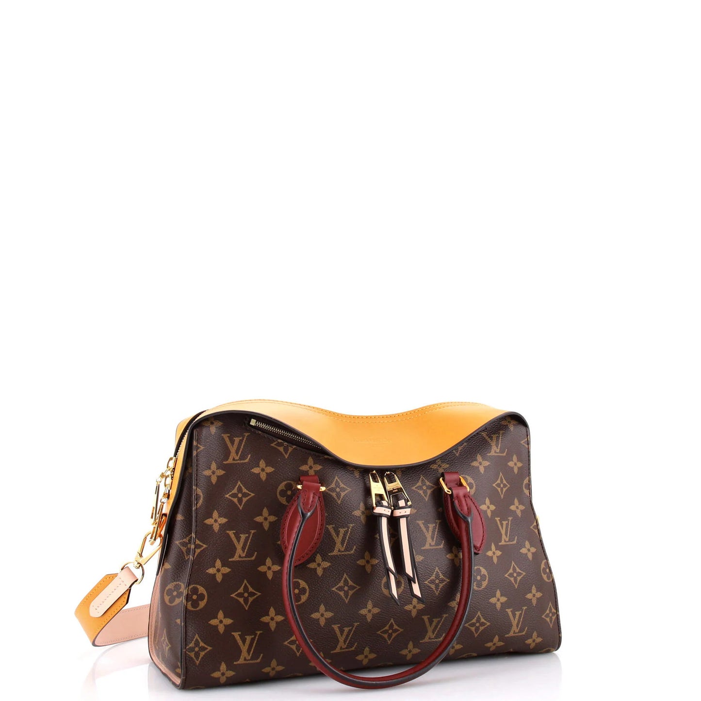 Louis Vuitton Tuileries Handbag Monogram Canvas With Leather