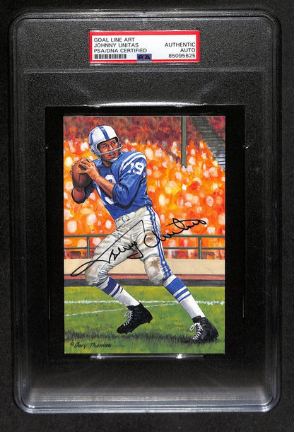Johnny Unitas Hof Colts Autographed Glac Enshrinee Proof 16/50 Psa/Dna 183808