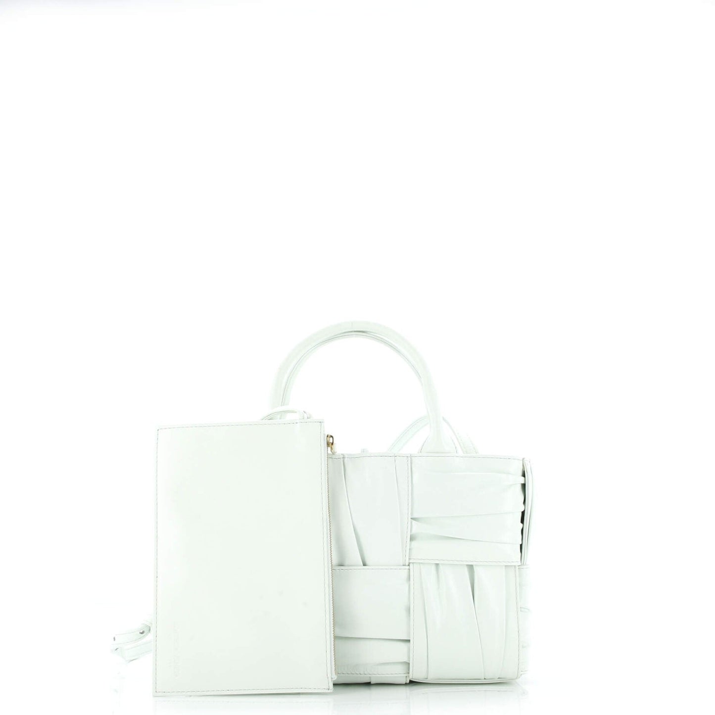 Bottega Veneta Arco Tote Maxi Intrecciato Plisse Leather Mini