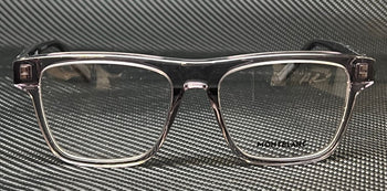 Mont Blanc Mb0203O 005 Transparent Gray Men'S Large 55 Mm Eyeglasses
