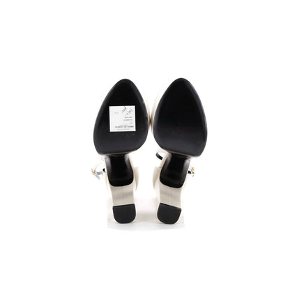 Saint Laurent Women'S Jodie Platform Heeled Sandals Leather