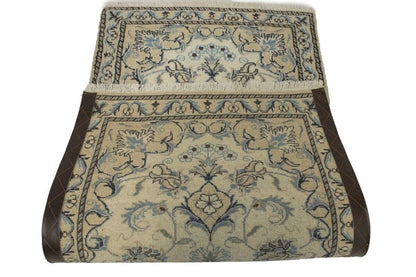 Handmade Nain Oriental Rug Classic Floral Design