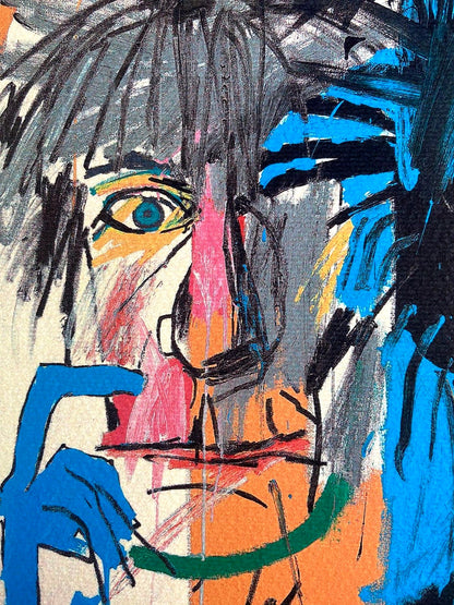 Jean Michel Basquiat Lithograph Coa Signed Numbered In Pencil Rare