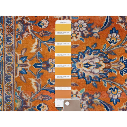 9'8"X12'8" Cinnabar Red Zoroastrian Kishoon Design Vintage Oriental Rug