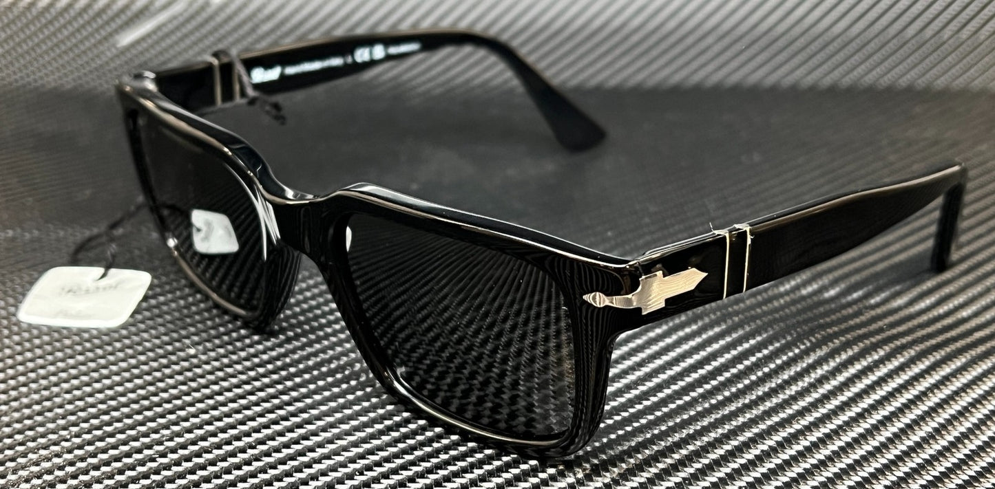 PERSOL PO3272S 95 48 Black Dark Grey Polarized Men's 53 mm Sunglasses