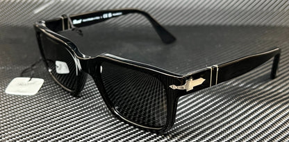 PERSOL PO3272S 95 48 Black Dark Grey Polarized Men's 53 mm Sunglasses