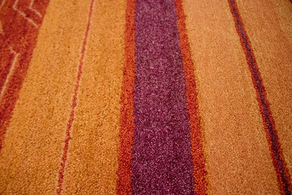 Handmade Indo-Gabbeh Oriental Rug Striped Tribal