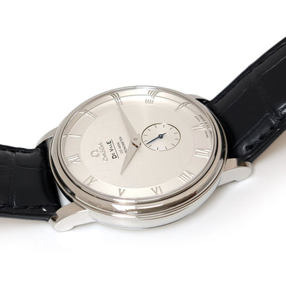 Omega Deville Prestige Coaxial 4813.30.01 White Men'S Used Watch #71014