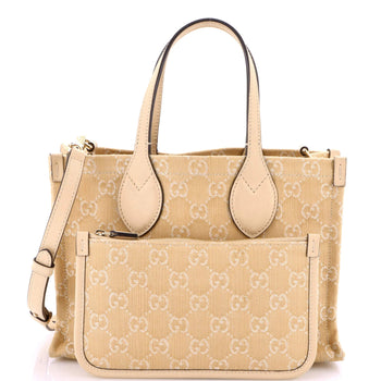 Gucci Ophidia Shopper Tote Gg Denim Medium