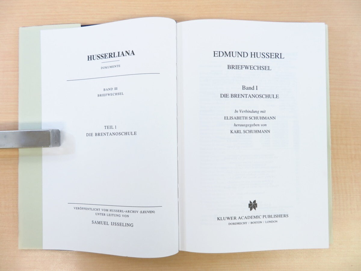 Edmund Husserl Briefwechsel 9-Volume Set (Vol. 1-8, 10), 1994, Kluwer Academic