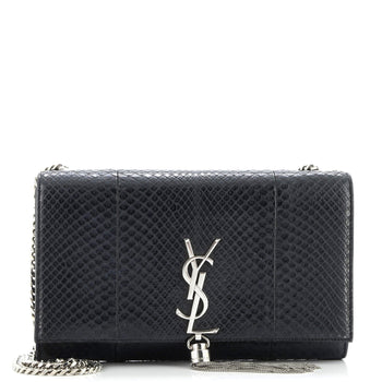 Saint Laurent Classic Monogram Tassel Crossbody Bag Python Medium