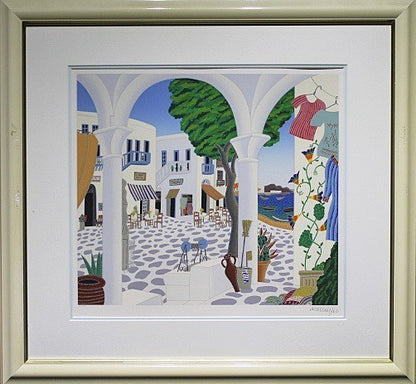 Collectible Art Print Vibrant Coastal Scene McKnight Serigraph Decor
