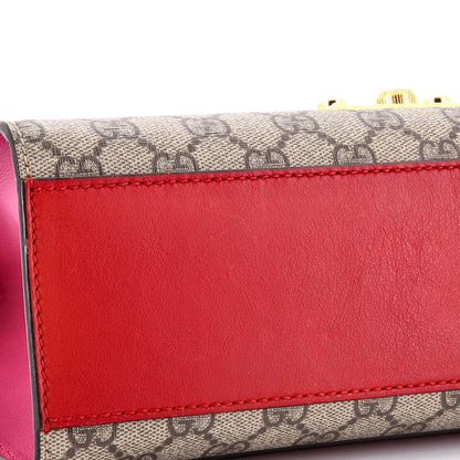 Gucci Padlock Shoulder Bag Gg Coated Canvas And Leather Medium