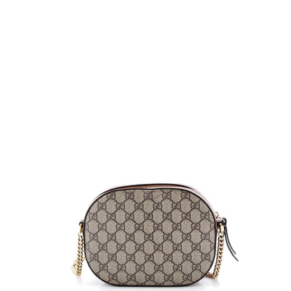 Gucci Chain Crossbody Bag Gg Coated Canvas And Leather Mini