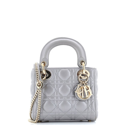 Christian Dior Lady Dior Chain Bag Cannage Quilt Lambskin Mini