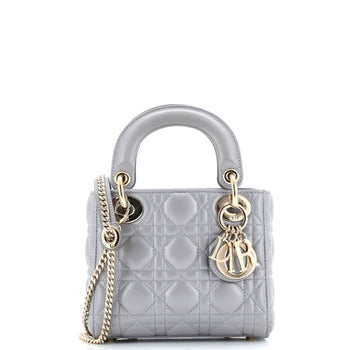 Christian Dior Lady Dior Chain Bag Cannage Quilt Lambskin Mini
