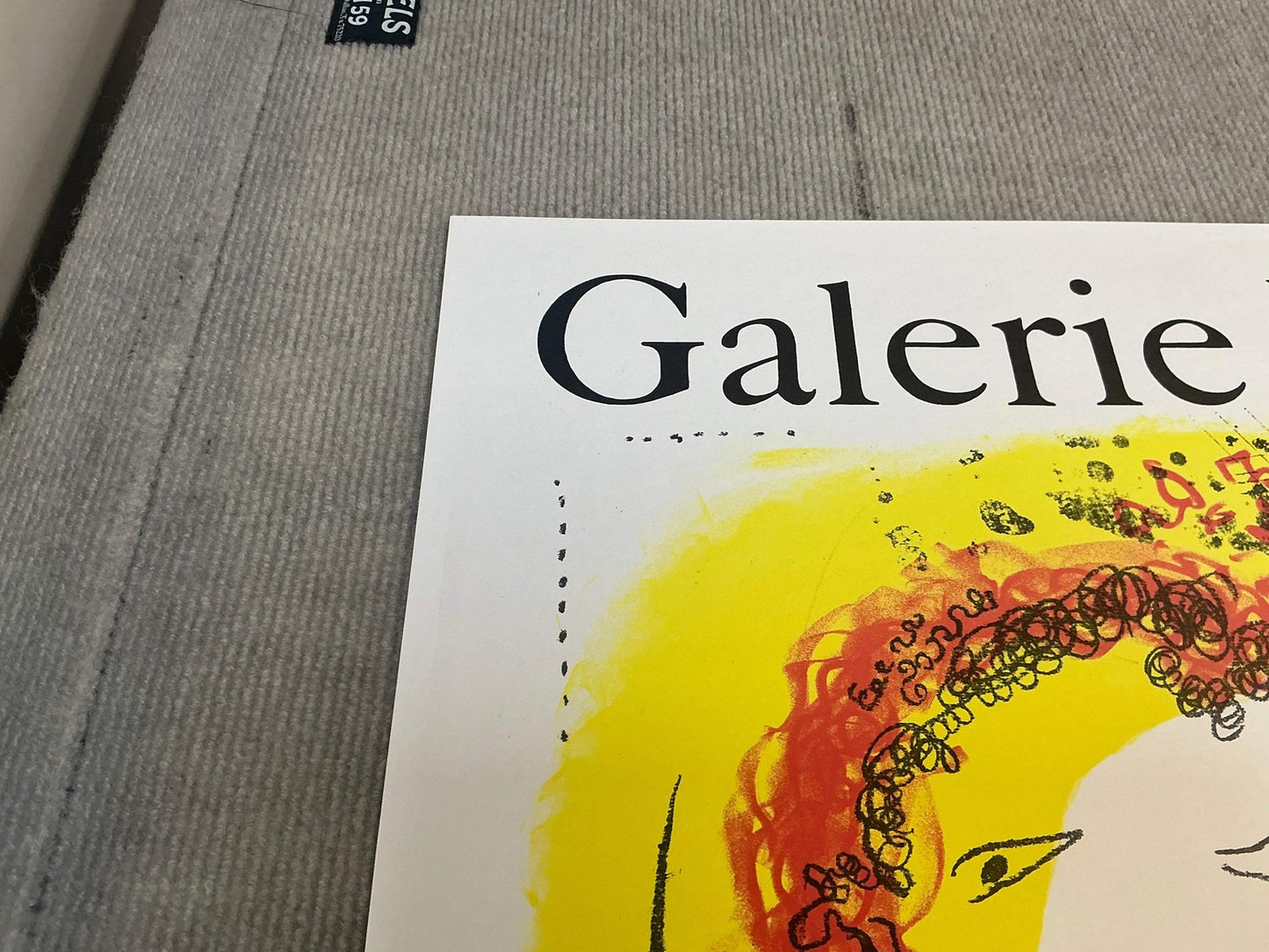 Marc Chagall The Yellow Background " Lithograph Modernism Yellow