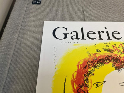 Marc Chagall The Yellow Background " Lithograph Modernism Yellow