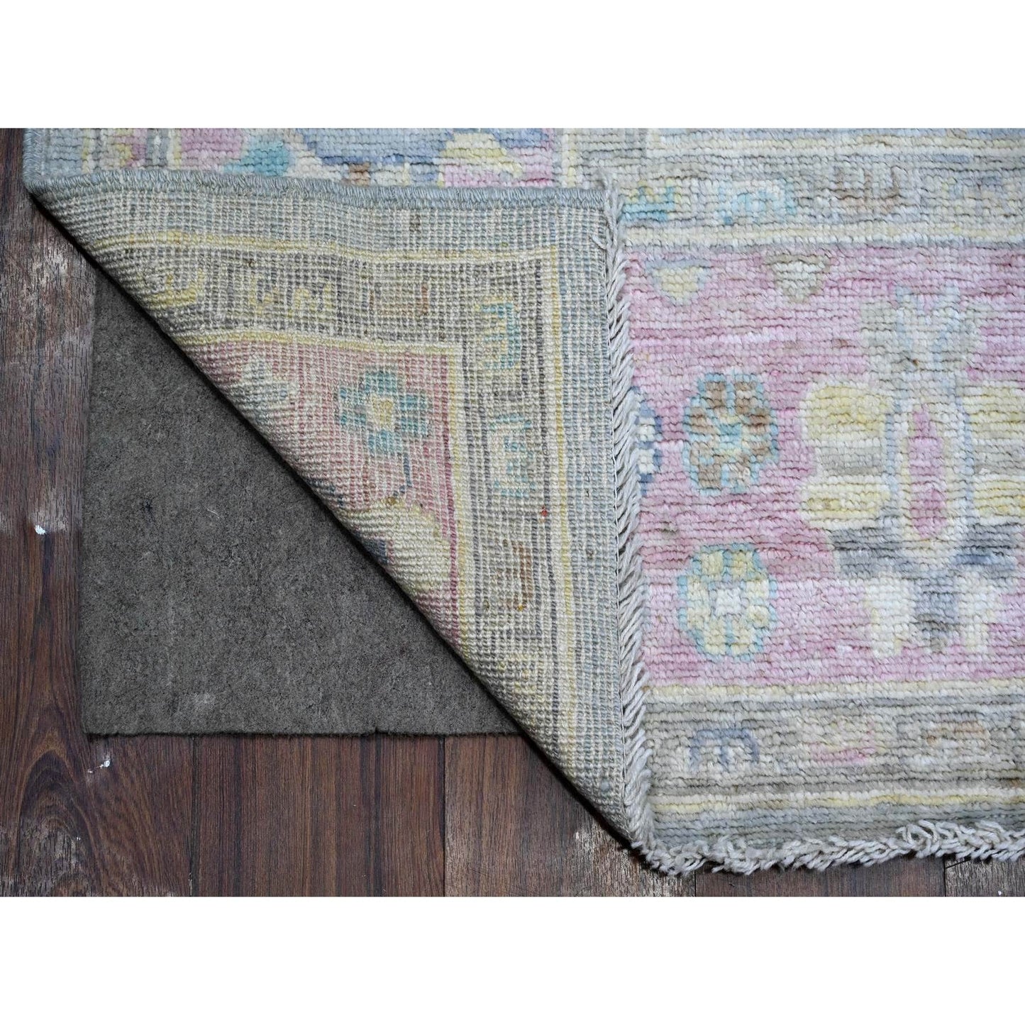 6'4"X9'2" Carolina Blue Afghan Angora Oushak Vegetable Dyes Oriental Rug