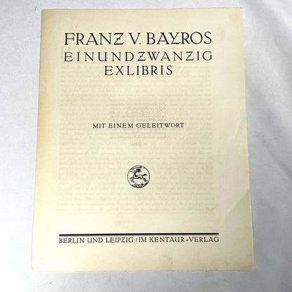 21 Exlibris Von Franz Von Bayros Limited Edition 500 1920S Art Nouveau Portfolio
