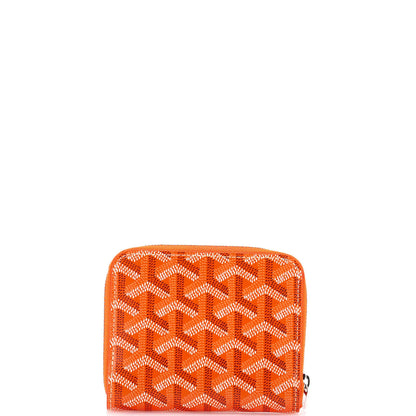 Goyard Matignon Zip Wallet Coated Canvas With Leather Pm