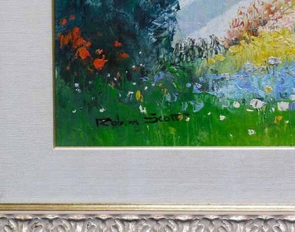 Robin Scott Original Oil Painting On Canvas Mediterranean Landscape Signed F20