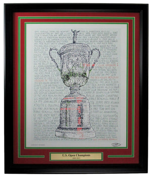 U.S. Open Champions Word Art 16X20 Photo Framed 158081