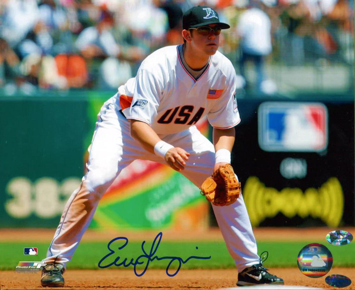 Evan Longoria Autographed 8X10 Photo