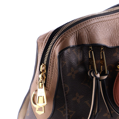 Louis Vuitton Tuileries Handbag Monogram Canvas With Leather