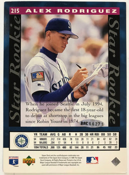 Alex Rodriguez Autographed 5X7 Upper Deck Card