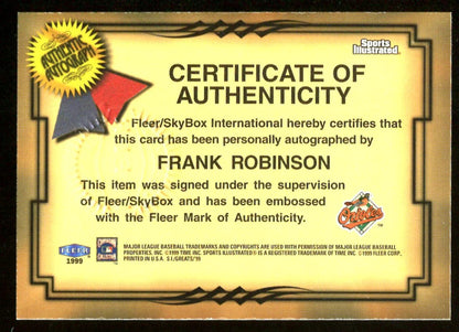 Frank Robinson 1999 Fleer Sports Illustrated