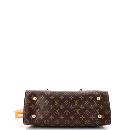 Louis Vuitton Tuileries Handbag Monogram Canvas With Leather