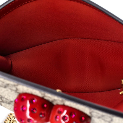 Gucci Cherries Wallet On Chain Gg Coated Canvas Mini