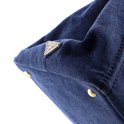 Prada Canapa Convertible Tote Denim Medium