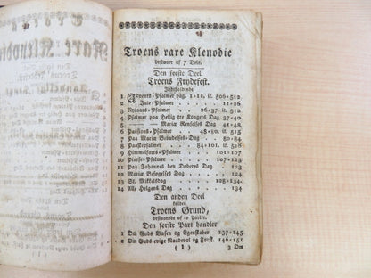 Hans Adolph Brorson ?Troens Rare Klenodie?, 1834, First Edition, Danish Hymnal