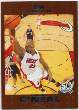 Shaquille O'Neal 2007 - 2008 Topps 50Th Anniversary Copper Parallel Card #32 12/