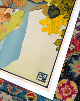 Besancon France Tennis Travel Poster Lucien Pillot Vintage Original French 1930