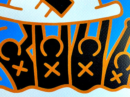 Keith Haring Lithograph Coa Signed In Pen Numbered In Pencil Stamp