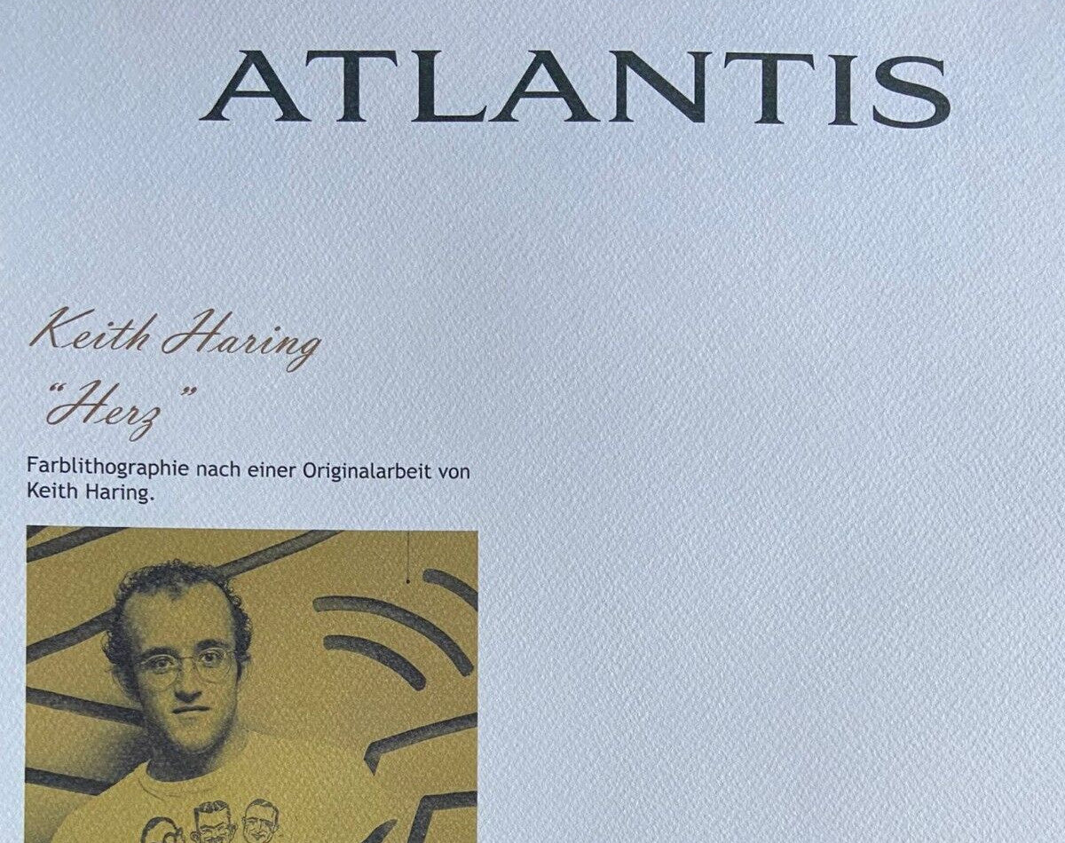Keith Haring Lithograph Coa Signed In Pen Numbered In Pencil Certified