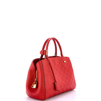 Louis Vuitton Montaigne Handbag Monogram Empreinte Leather Mm