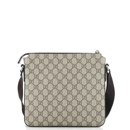 Gucci Front Zip Messenger Gg Coated Canvas Medium