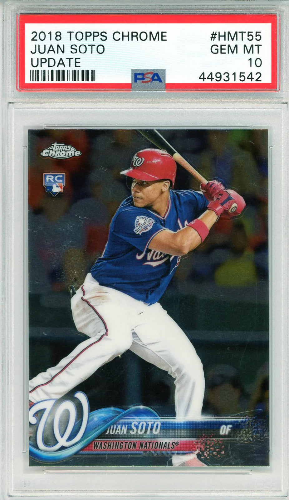 Juan Soto 2018 Topps Chrome Update Rookie Card